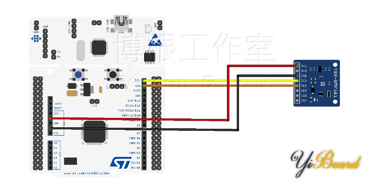 YBX-BMP581大气压力传感器模块 - I2C硬件连接.jpg