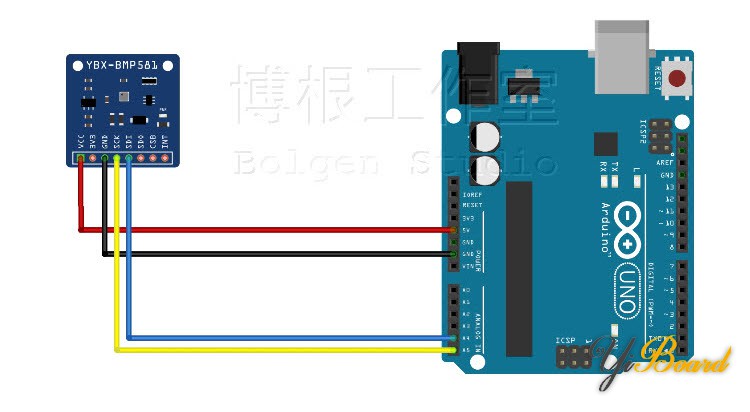 YBX-BMP581大气压力传感器模块 - I2C连接.jpg